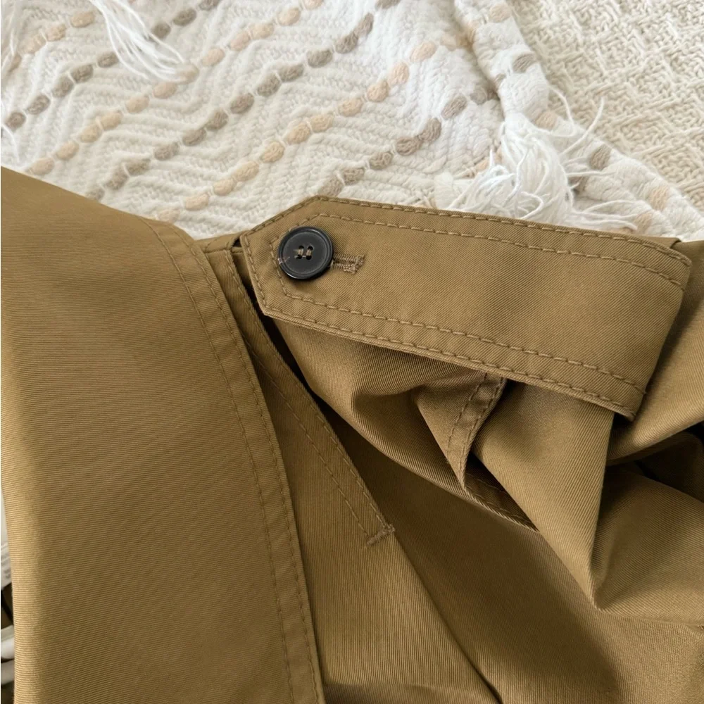 Zara Women's cotton oversized short trench in Tan SZ M( 46”B) NWT - Picture 7 of 11